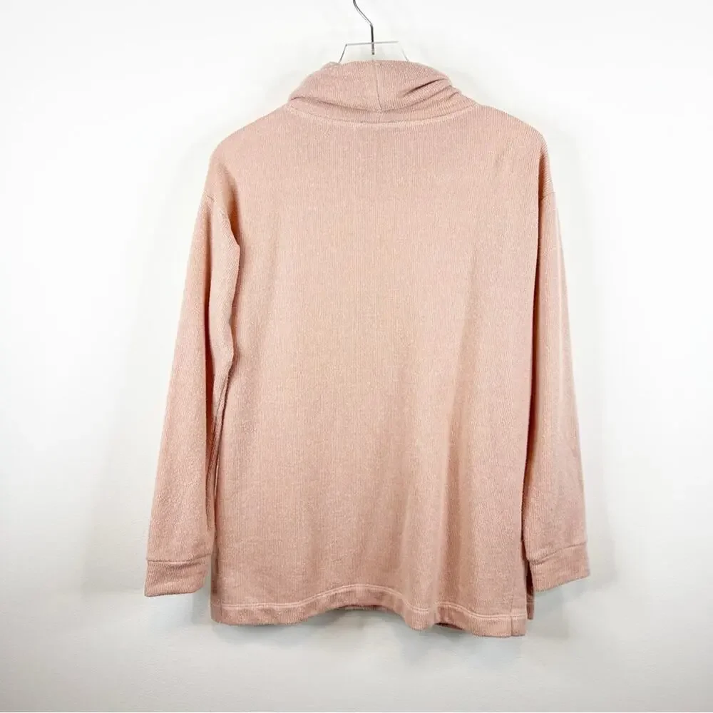 J.Crew Women Funnel Neck Pullover Sweatshirt S Pink